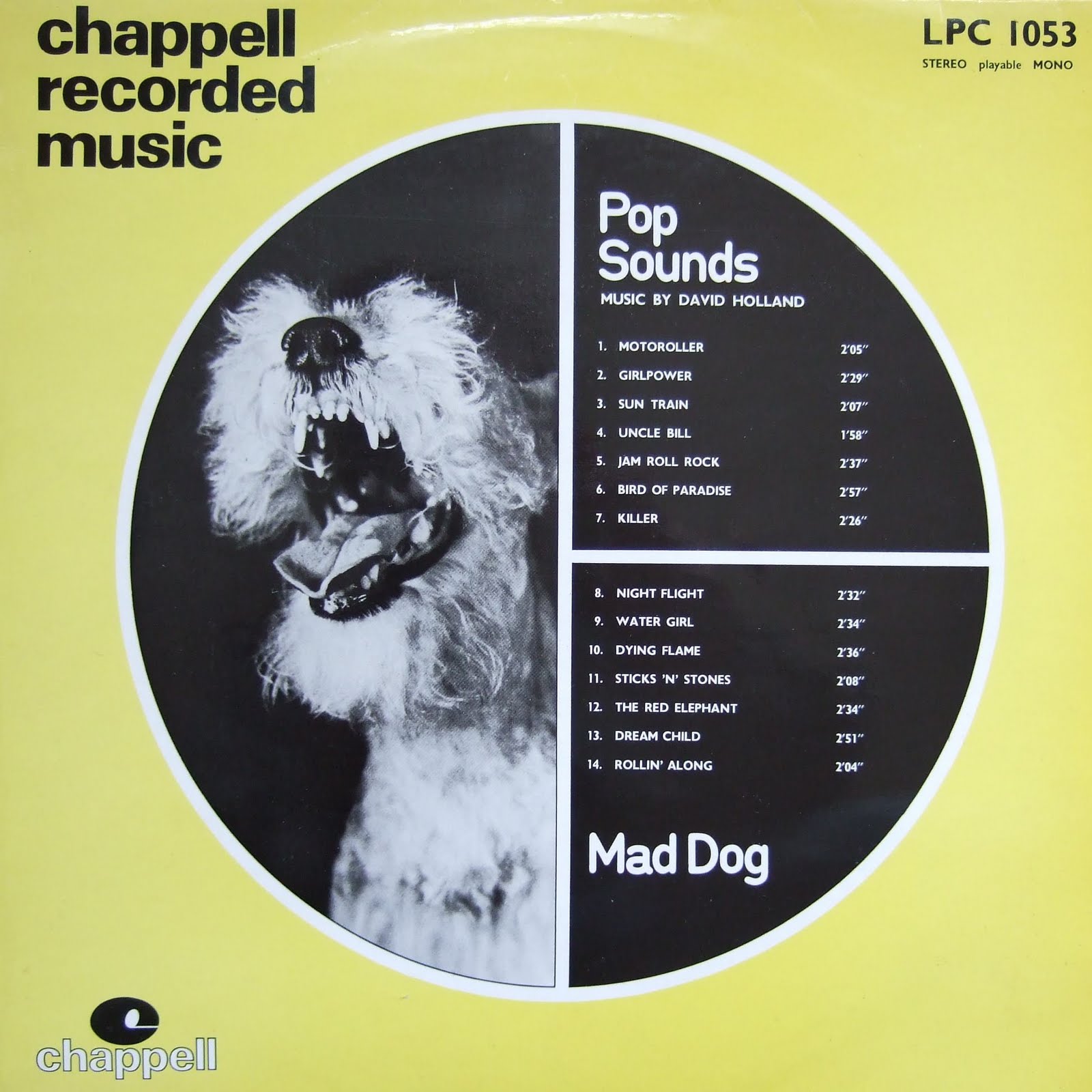 [Chappell] - LPC 1053 - Mad Dog - Pop Sounds - Music By David Holland [1973]